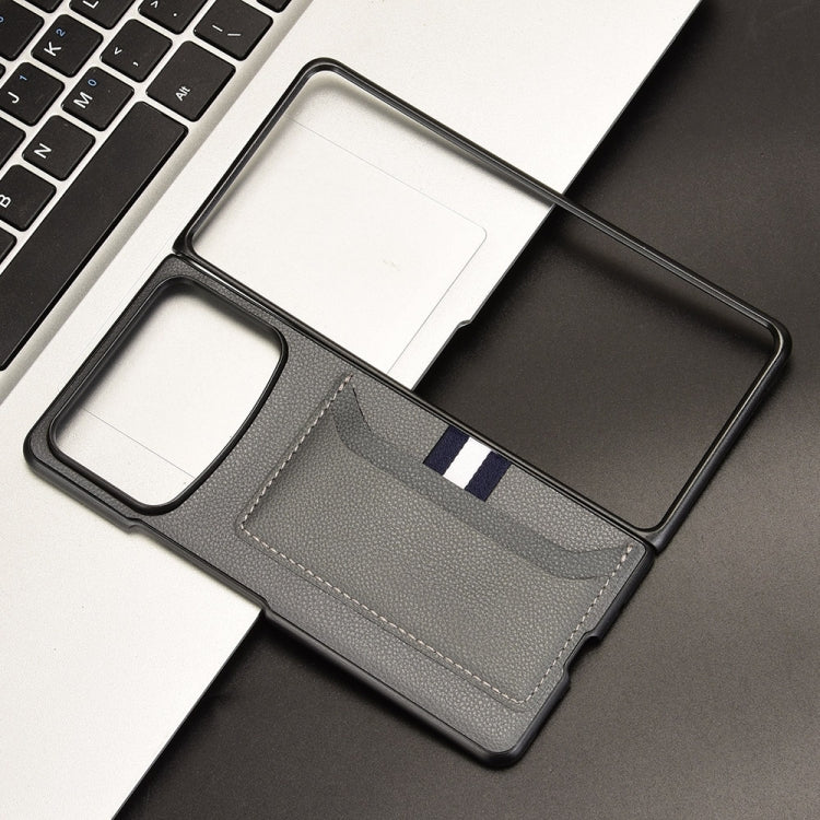 For Xiaomi Mix Fold 4 Litchi Texture Card Slots Back Cover Phone Case