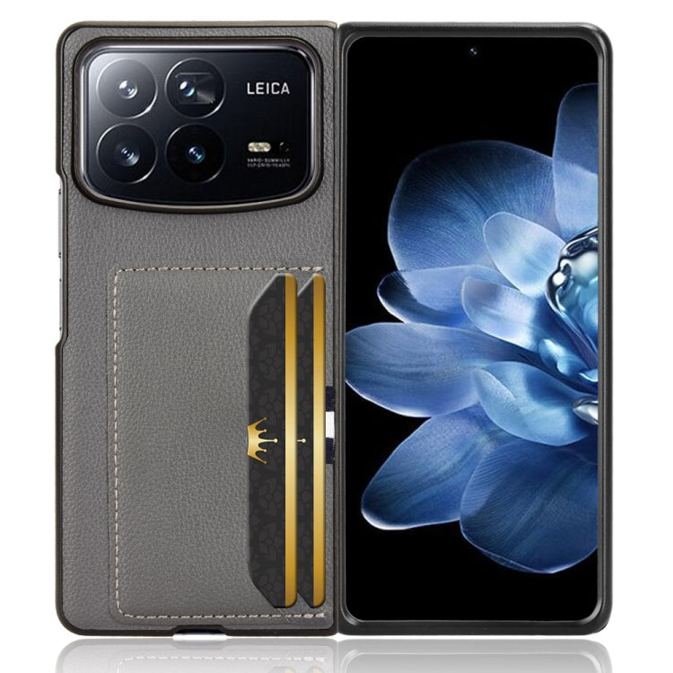 For Xiaomi Mix Fold 4 Litchi Texture Card Slots Back Cover Phone Case