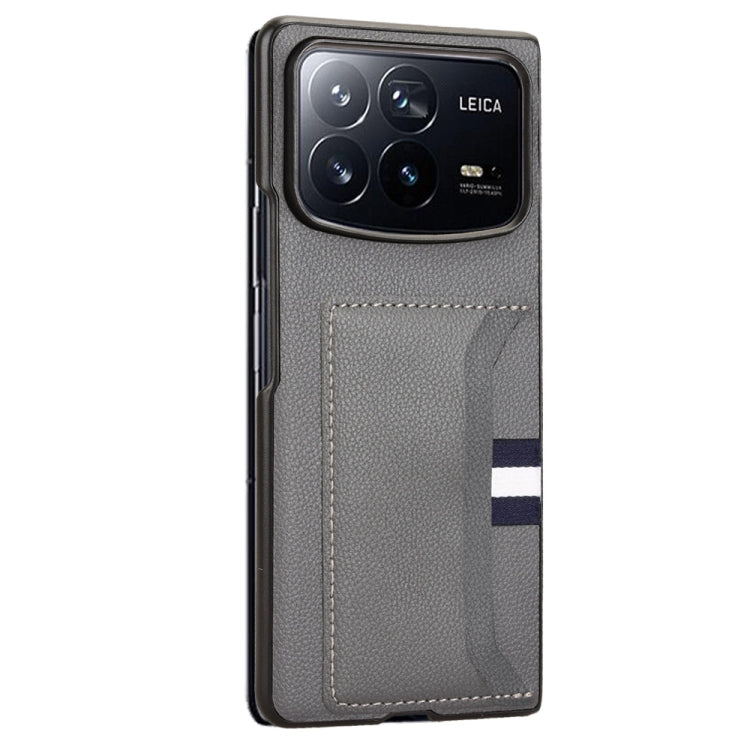 For Xiaomi Mix Fold 4 Litchi Texture Card Slots Back Cover Phone Case