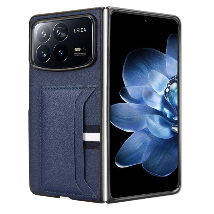 For Xiaomi Mix Fold 4 Litchi Texture Card Slots Back Cover Phone Case