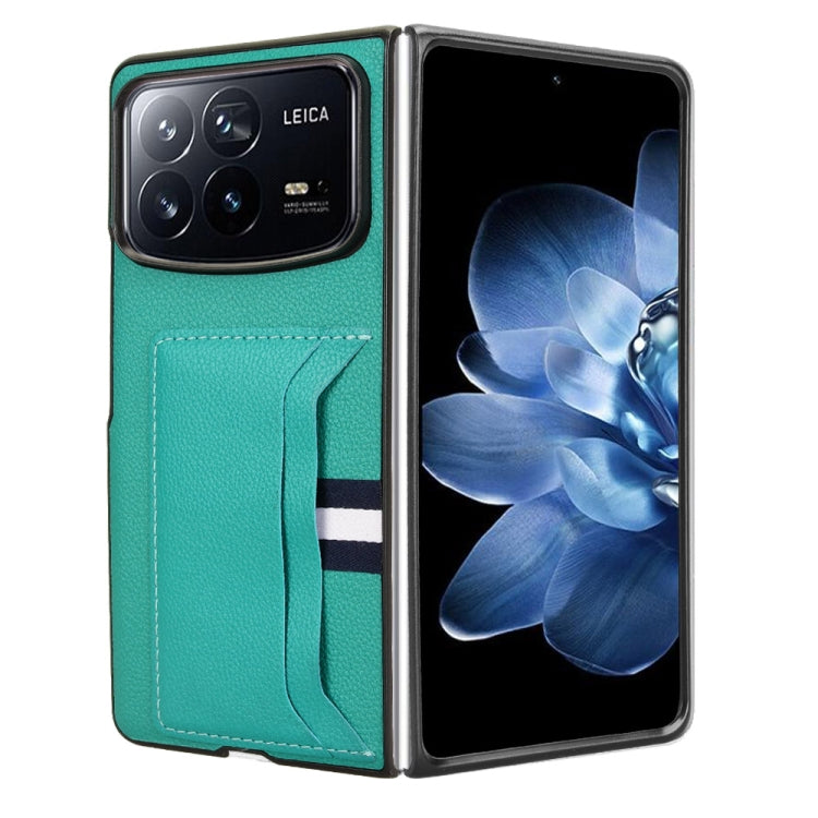 For Xiaomi Mix Fold 4 Litchi Texture Card Slots Back Cover Phone Case