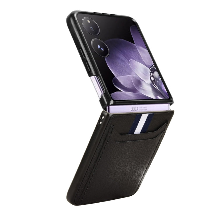 For Xiaomi Mix Flip Litchi Texture Card Slots Back Cover Phone Case