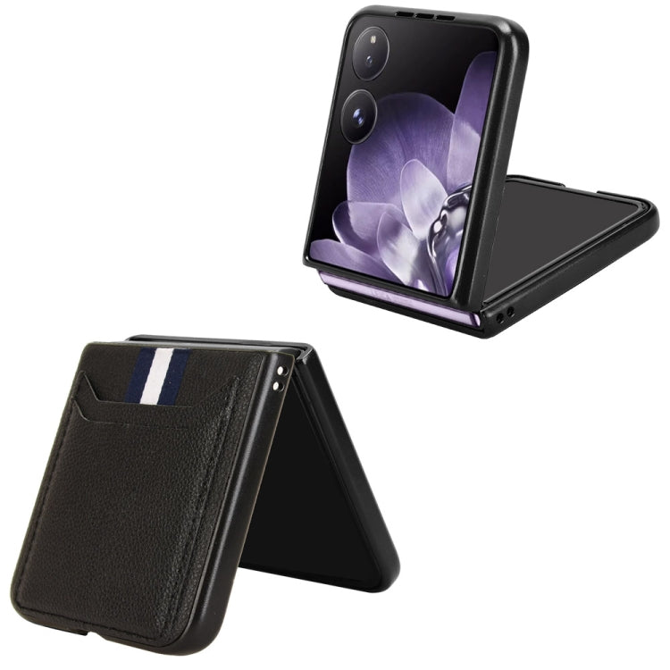 For Xiaomi Mix Flip Litchi Texture Card Slots Back Cover Phone Case