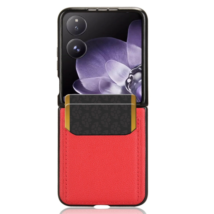 For Xiaomi Mix Flip Litchi Texture Card Slots Back Cover Phone Case