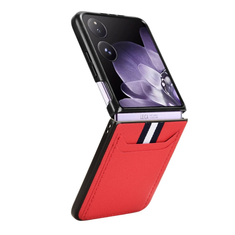 For Xiaomi Mix Flip Litchi Texture Card Slots Back Cover Phone Case