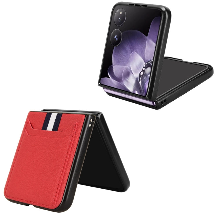 For Xiaomi Mix Flip Litchi Texture Card Slots Back Cover Phone Case