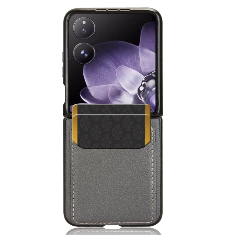 For Xiaomi Mix Flip Litchi Texture Card Slots Back Cover Phone Case