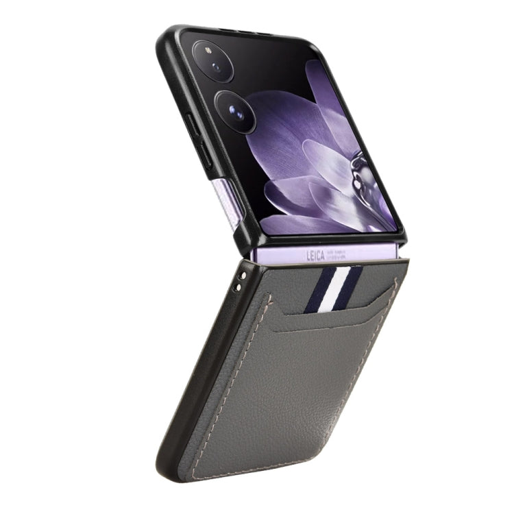For Xiaomi Mix Flip Litchi Texture Card Slots Back Cover Phone Case