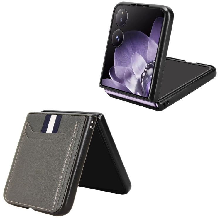 For Xiaomi Mix Flip Litchi Texture Card Slots Back Cover Phone Case
