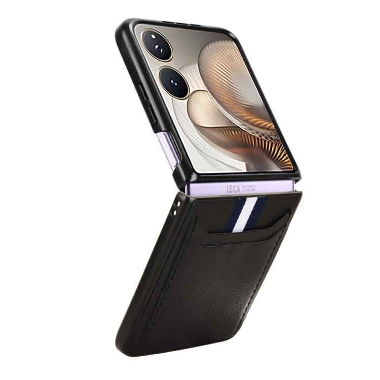 For Xiaomi Mix Flip 2 Litchi Texture Card Slots Back Cover Phone Case