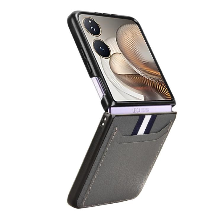 For Xiaomi Mix Flip 2 Litchi Texture Card Slots Back Cover Phone Case