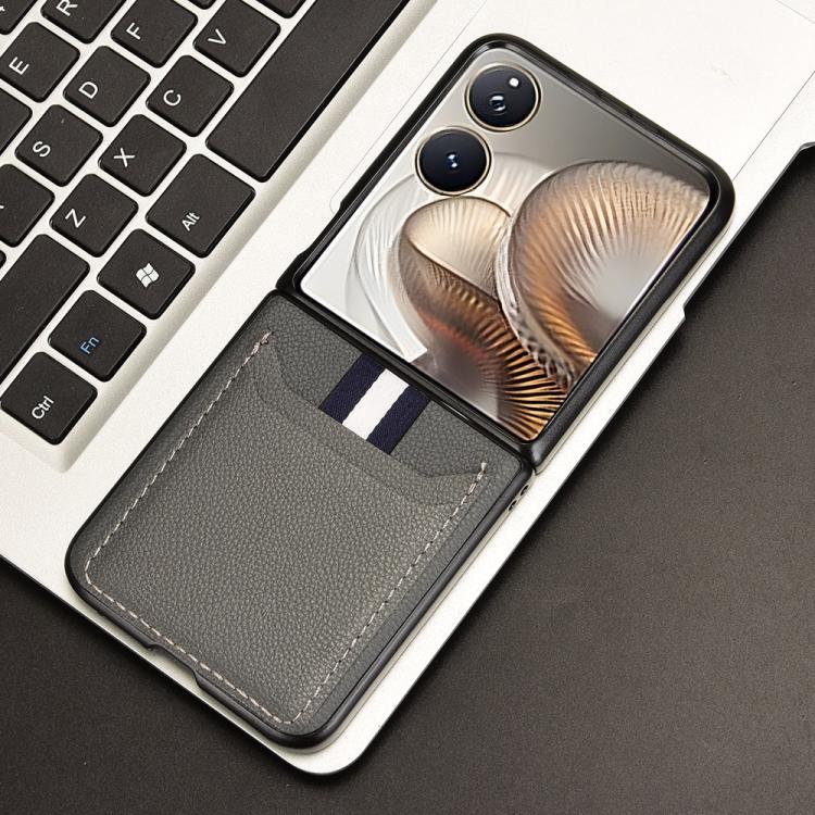 For Xiaomi Mix Flip 2 Litchi Texture Card Slots Back Cover Phone Case