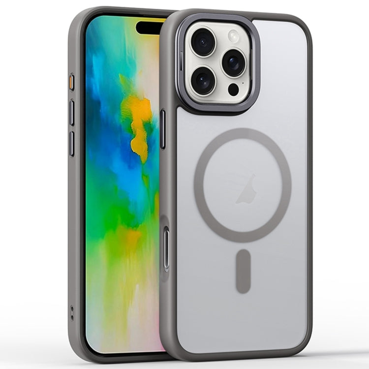 For iPhone 16 Pro Frosted Lens Holder MagSafe Magnetic Phone Case