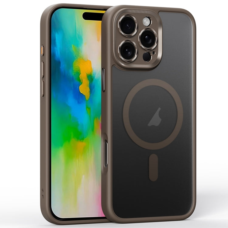 For iPhone 16 Pro Fine Hole Frosted MagSafe Magnetic Phone Case