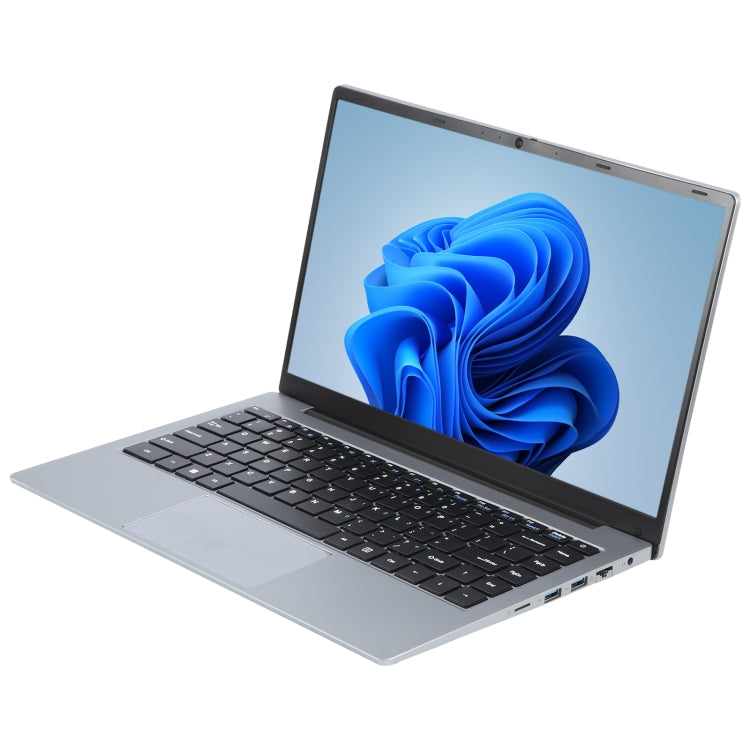 14 inch Windows 11 Laptop, 8GB+128GB, Gen 4th Intel Core i3 CPU, 180 Degree Rotation Axis - Silver
