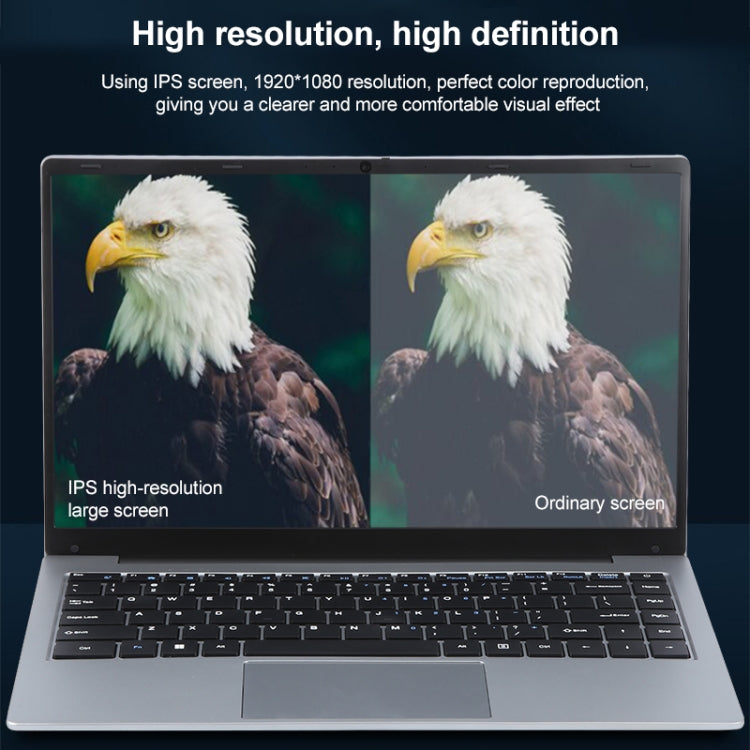 14 inch Windows 11 Laptop, 8GB+128GB, Gen 4th Intel Core i3 CPU, 180 Degree Rotation Axis - Silver