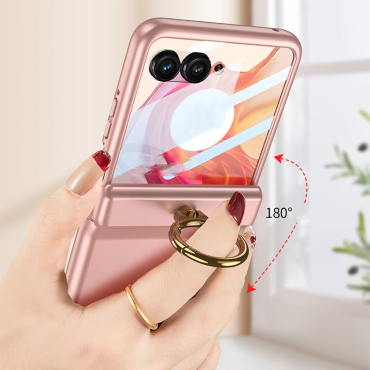 For Motorola Razr 50 GKK Integrated Magnetic Hinged Flip Case with Ring Holder