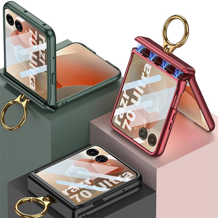 For Motorola Razr 70 GKK Integrated Magnetic Hinged Flip Case with Ring Holder