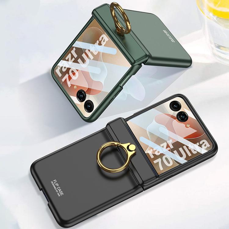 For Motorola Razr 70 GKK Integrated Magnetic Hinged Flip Case with Ring Holder