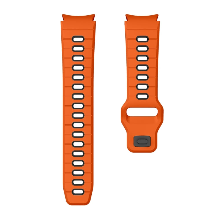 For Samsung Galaxy Watch 7 / 6 Two Color Stripes Reverse Buckle Silicone Watch Band