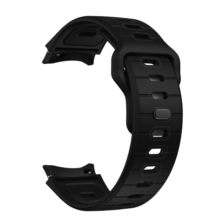 For Samsung Galaxy Watch 7 / 6 Two Color Stripes Reverse Buckle Silicone Watch Band