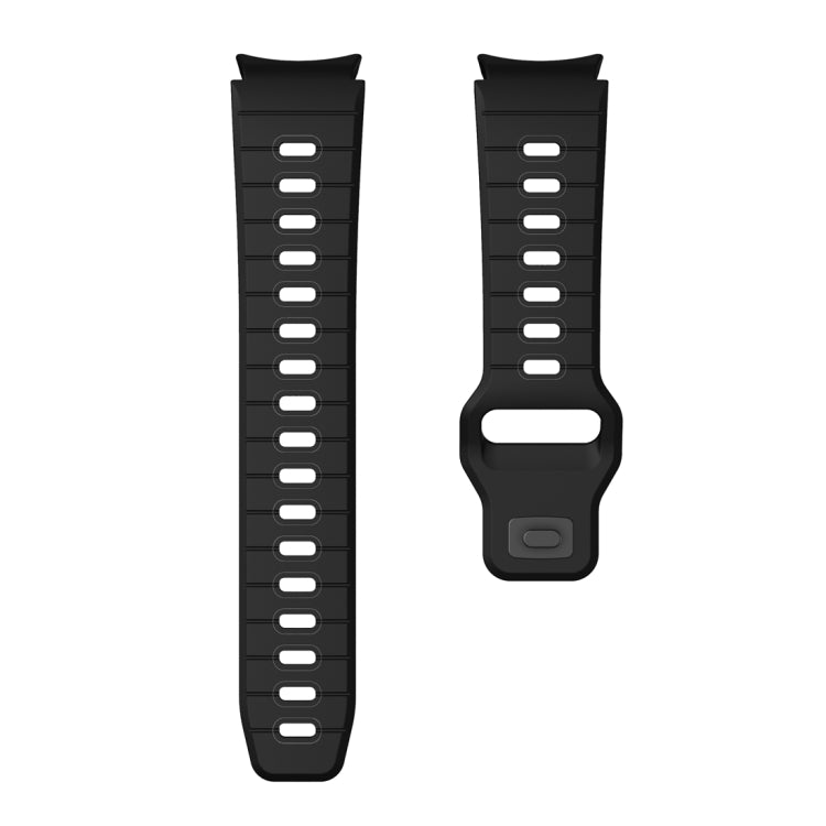 For Samsung Galaxy Watch 7 / 6 Two Color Stripes Reverse Buckle Silicone Watch Band