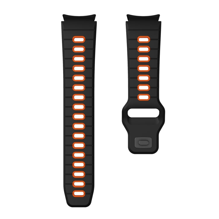 For Samsung Galaxy Watch 7 / 6 Two Color Stripes Reverse Buckle Silicone Watch Band