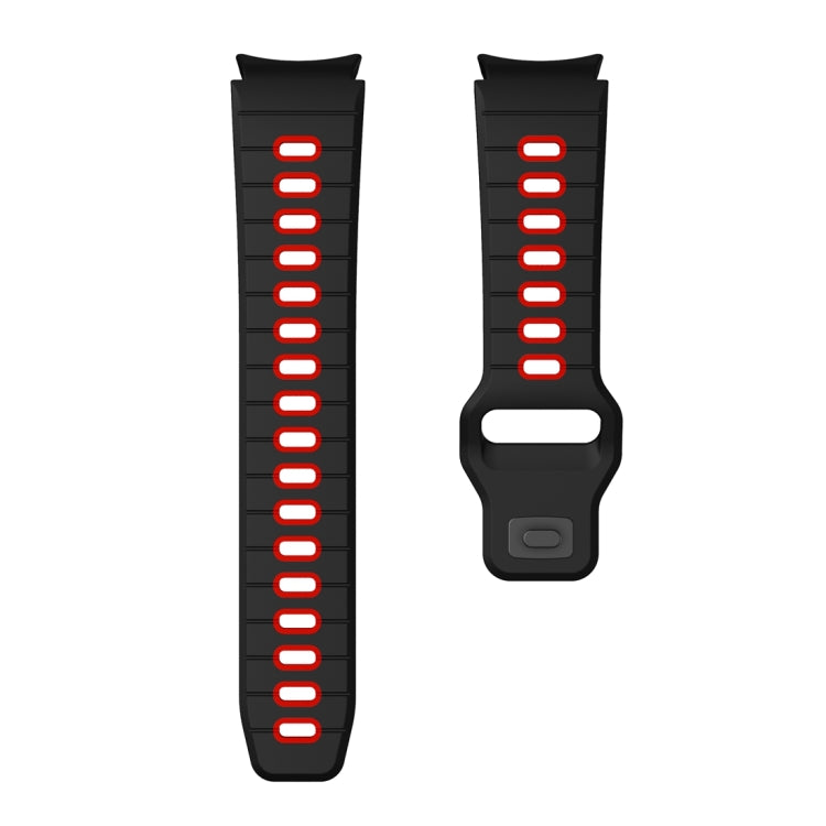 For Samsung Galaxy Watch 7 / 6 Two Color Stripes Reverse Buckle Silicone Watch Band