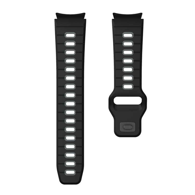 For Samsung Galaxy Watch 7 / 6 Two Color Stripes Reverse Buckle Silicone Watch Band