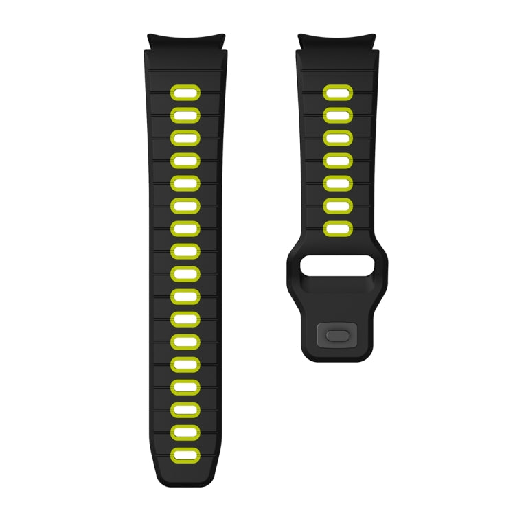 For Samsung Galaxy Watch 7 / 6 Two Color Stripes Reverse Buckle Silicone Watch Band