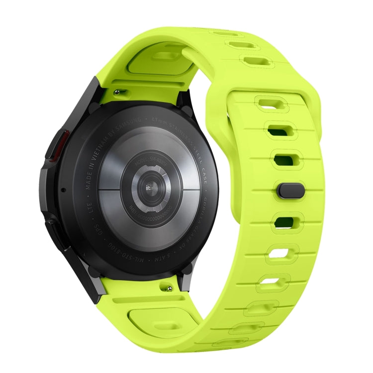For Samsung Galaxy Watch 7 / 6 Two Color Stripes Reverse Buckle Silicone Watch Band