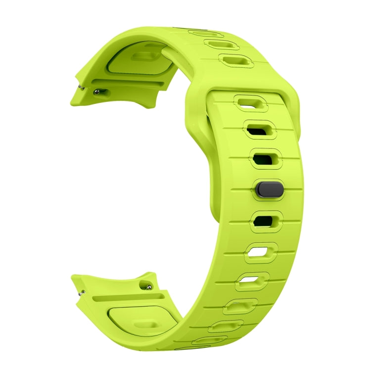 For Samsung Galaxy Watch 7 / 6 Two Color Stripes Reverse Buckle Silicone Watch Band