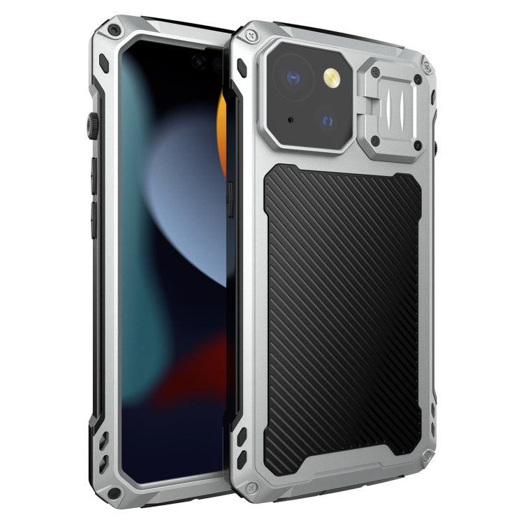 For iPhone 15 Plus Lens Holder Metal IP54 Life Waterproof Three-proof MagSafe Phone Case