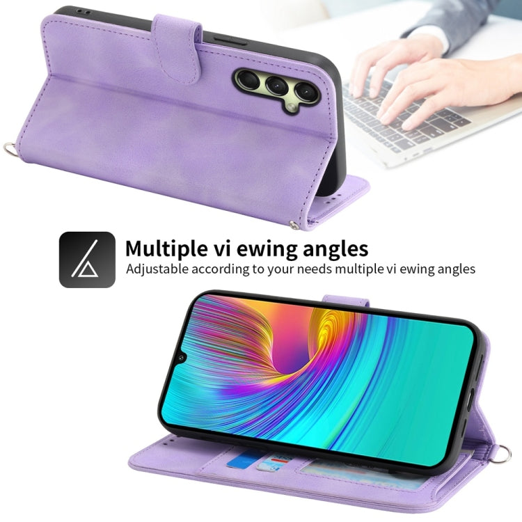 For Samsung Galaxy A26 5G / A16 / A17 4G Skin Feel Flowers Embossed Wallet Leather Phone Case