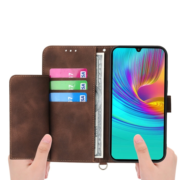 For Samsung Galaxy A26 5G / A16 / A17 4G Skin Feel Flowers Embossed Wallet Leather Phone Case