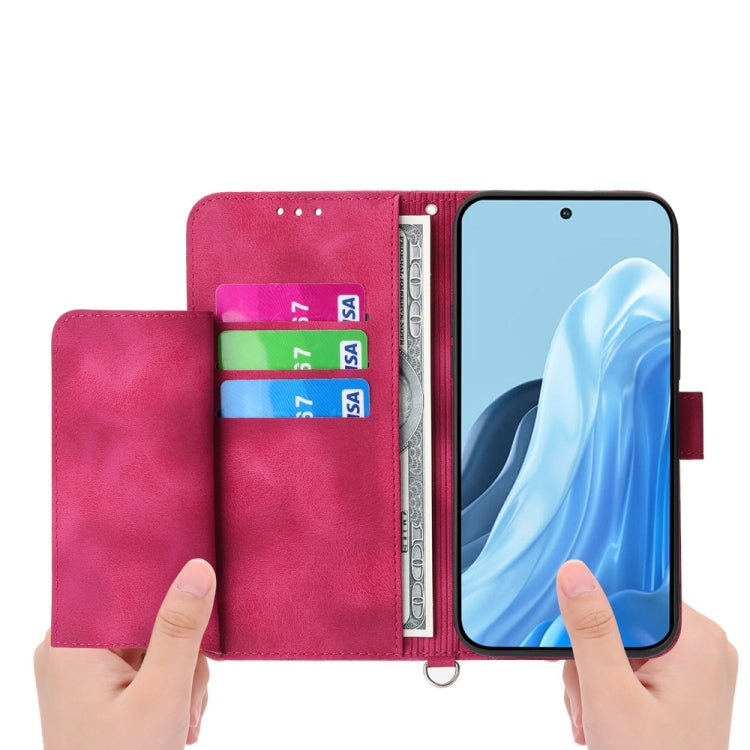For Samsung Galaxy M35 Skin Feel Flowers Embossed Wallet Leather Phone Case