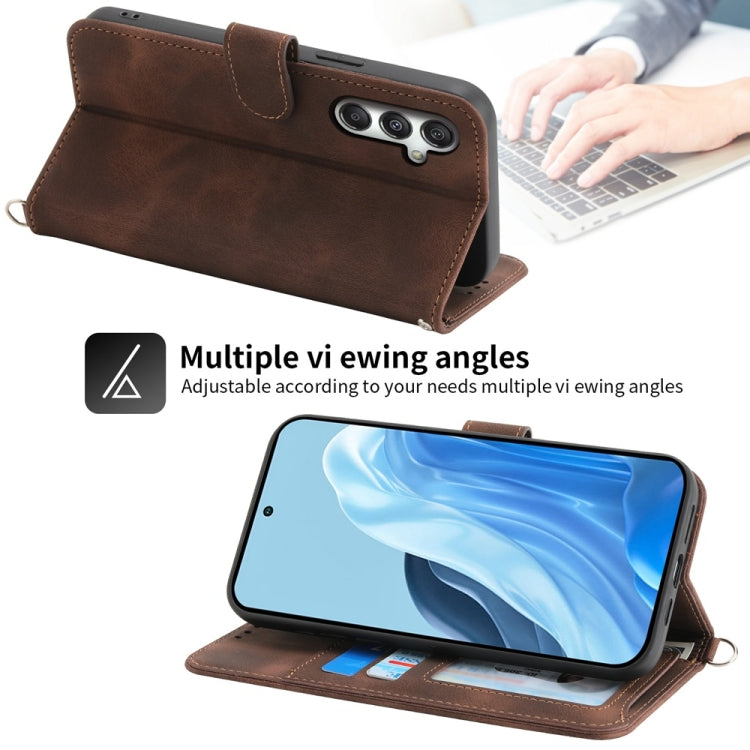 For Samsung Galaxy M35 Skin Feel Flowers Embossed Wallet Leather Phone Case