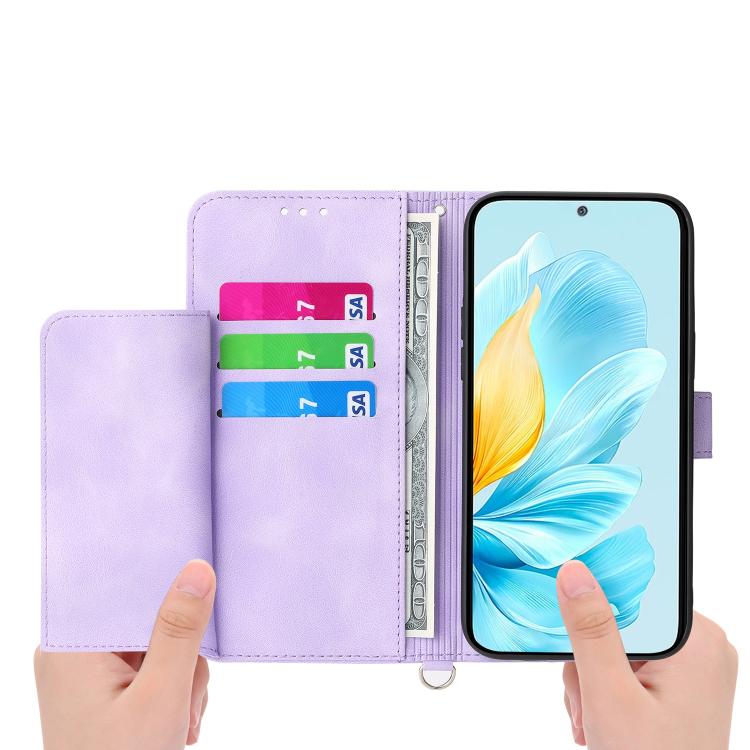 For Galaxy A27 5G Skin Feel Flowers Embossed Wallet Leather Phone Case