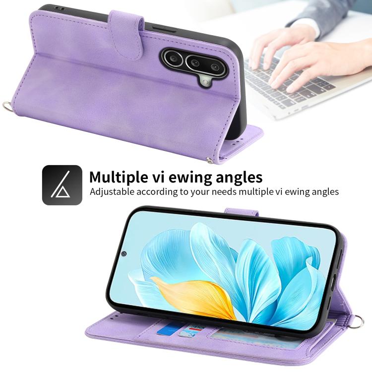 For Galaxy A27 5G Skin Feel Flowers Embossed Wallet Leather Phone Case