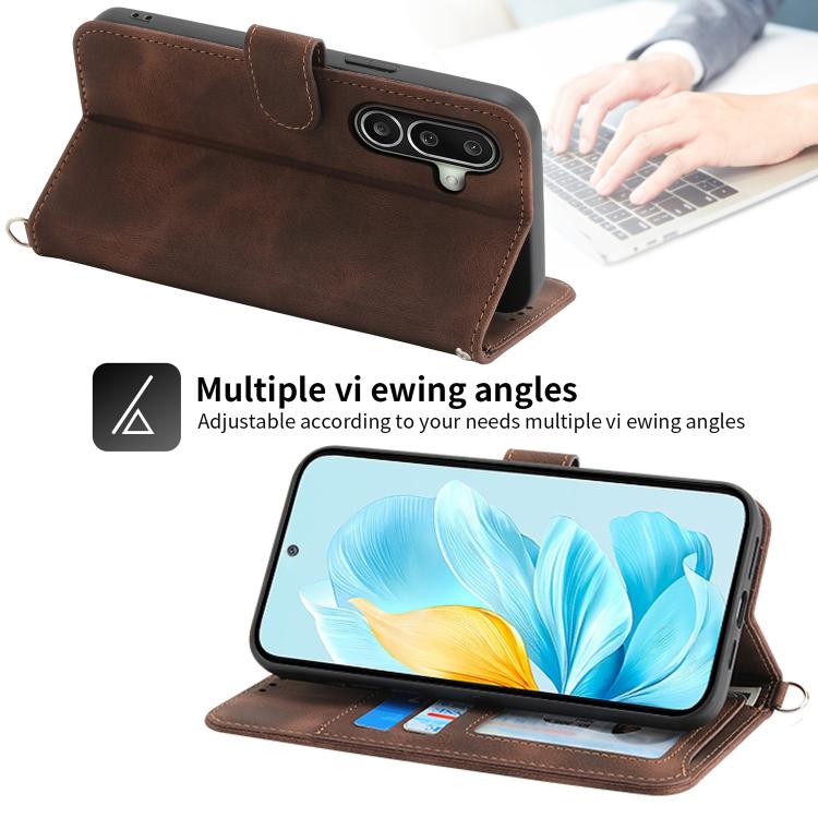 For Galaxy A27 5G Skin Feel Flowers Embossed Wallet Leather Phone Case