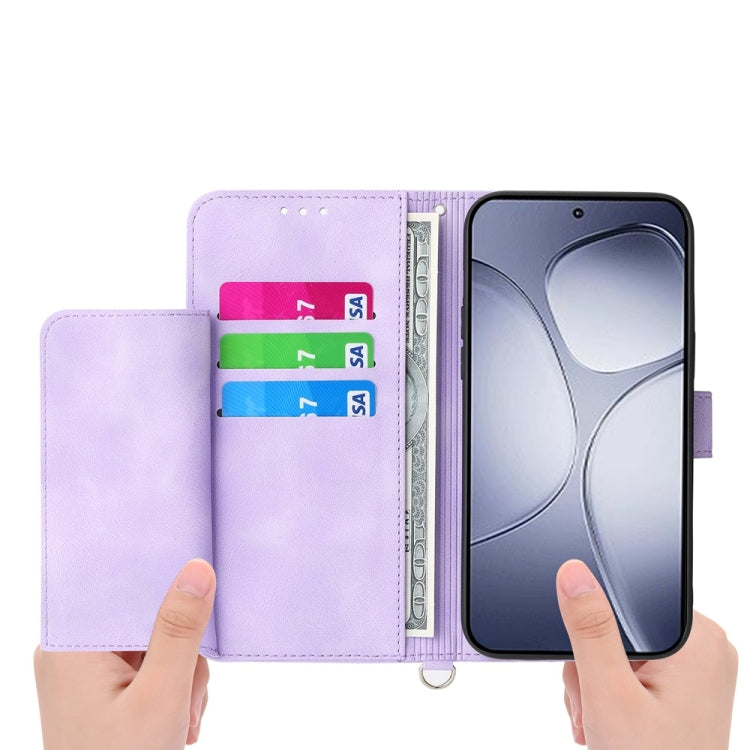 For Redmi K70 Ultra Skin Feel Flowers Embossed Wallet Leather Phone Case