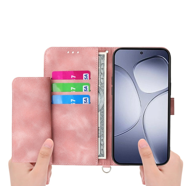 For Redmi K70 Ultra Skin Feel Flowers Embossed Wallet Leather Phone Case