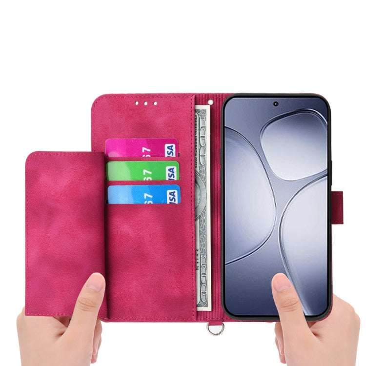 For Redmi K70 Ultra Skin Feel Flowers Embossed Wallet Leather Phone Case