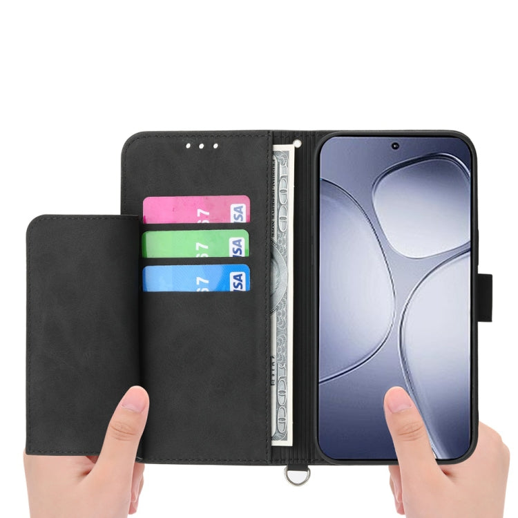 For Redmi K70 Ultra Skin Feel Flowers Embossed Wallet Leather Phone Case