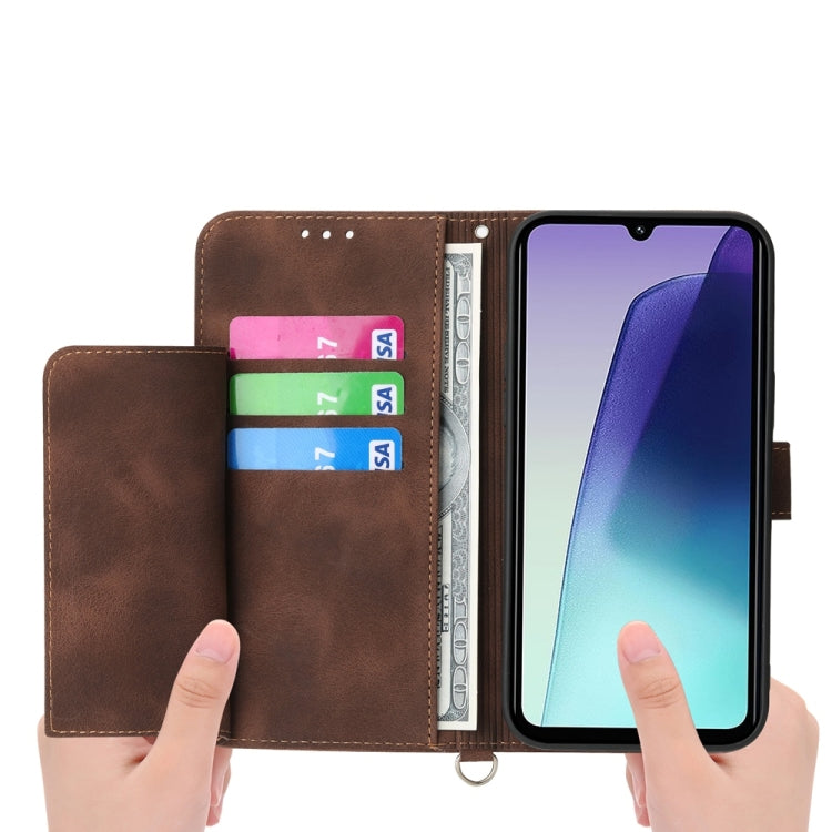 For Redmi 14C 4G Skin Feel Flowers Embossed Wallet Leather Phone Case