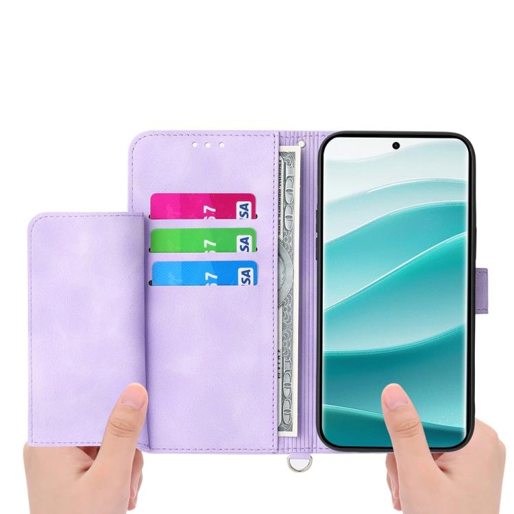 For Redmi Note 14 Pro 4G Skin Feel Flowers Embossed Wallet Leather Phone Case