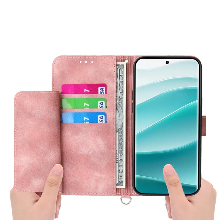 For Redmi Note 14 Pro 4G Skin Feel Flowers Embossed Wallet Leather Phone Case