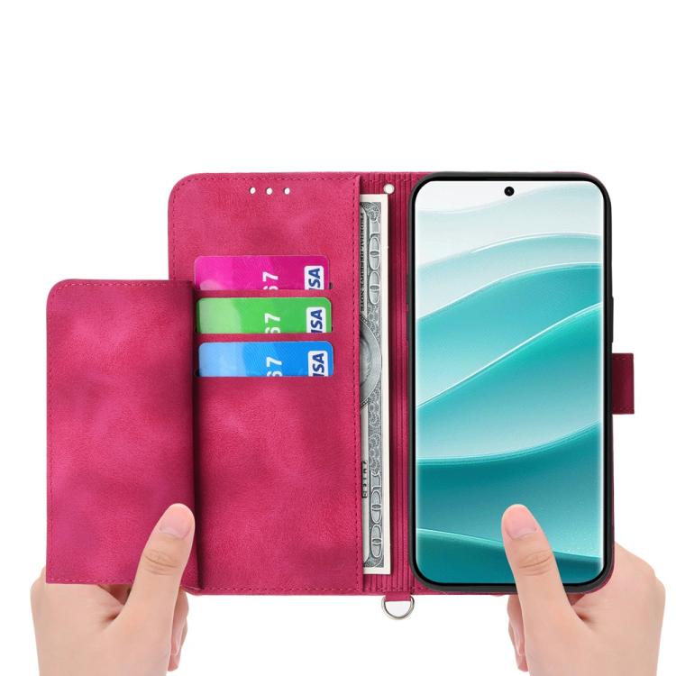 For Redmi Note 14 Pro 4G Skin Feel Flowers Embossed Wallet Leather Phone Case