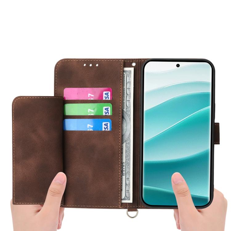For Redmi Note 14 Pro 4G Skin Feel Flowers Embossed Wallet Leather Phone Case