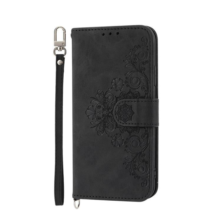 For Redmi Note 14 Pro 4G Skin Feel Flowers Embossed Wallet Leather Phone Case